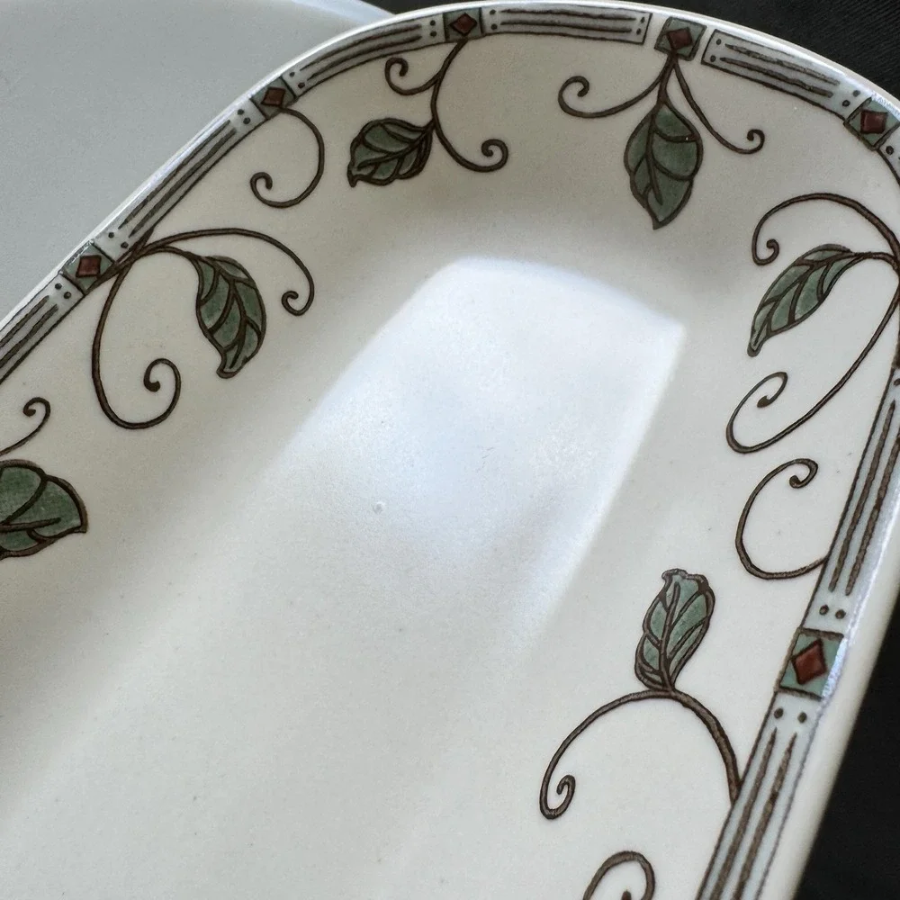 Pfaltzgraff Mission Flower Deli/Celery Tray 10 3/8